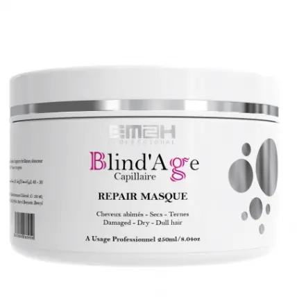 Blind'Age Capillaire Repair Masque EM2H, kératine et protéines de soie, cheveux abîmés, 250 ml