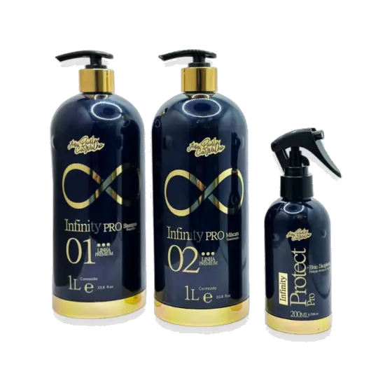 Kit Lissage Infinity Pro Ana Paula Carvalho : shampooing 1 L, soin lissant 1 L et Protect Pro 200 ml
