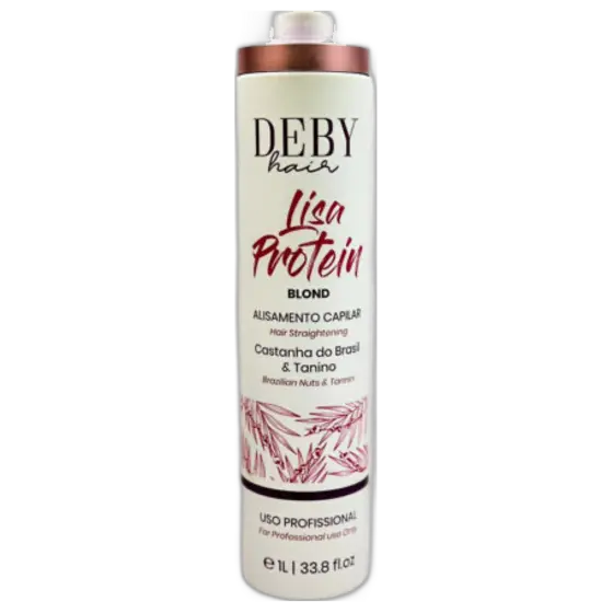 Lissage au tanin Lisa Protein Blond Deby Hair, noix du Brésil et tanin, cheveux blonds, 1 L
