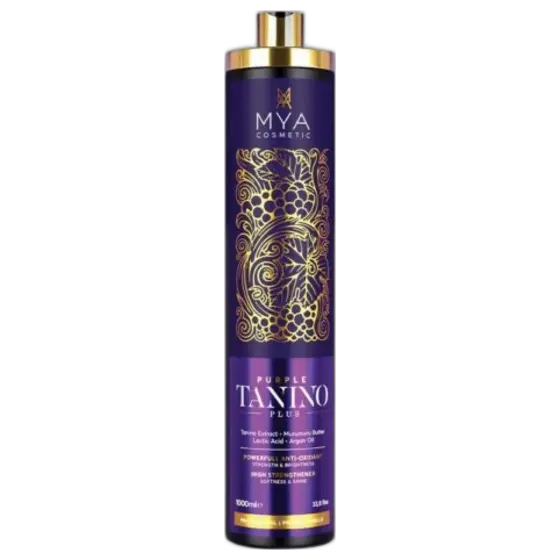 Lissage au tanin Purple Tanino Plus MYA Cosmetic, murumuru, acide lactique et argan, 1000 ml
