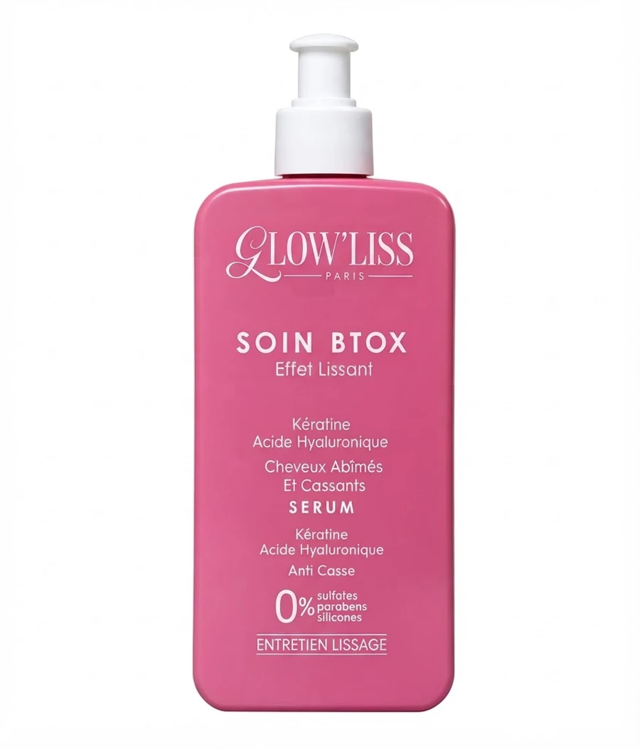 Soin Botox Effet Lissant, kératine et acide hyaluronique, cheveux abîmés et cassants, entretien lissage