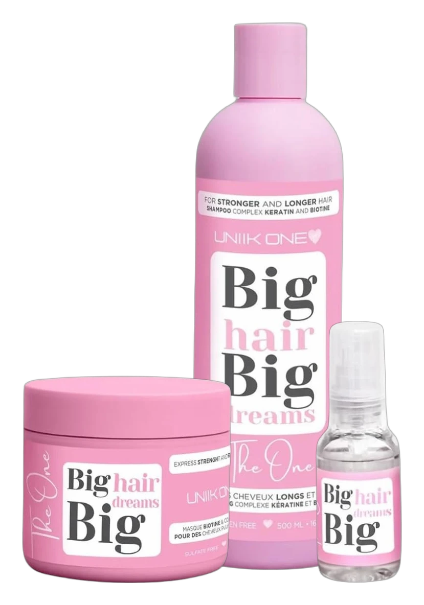 Trio Big Hair Big Dreams The One Uniik One : shampooing, masque et sérum, kératine et biotine